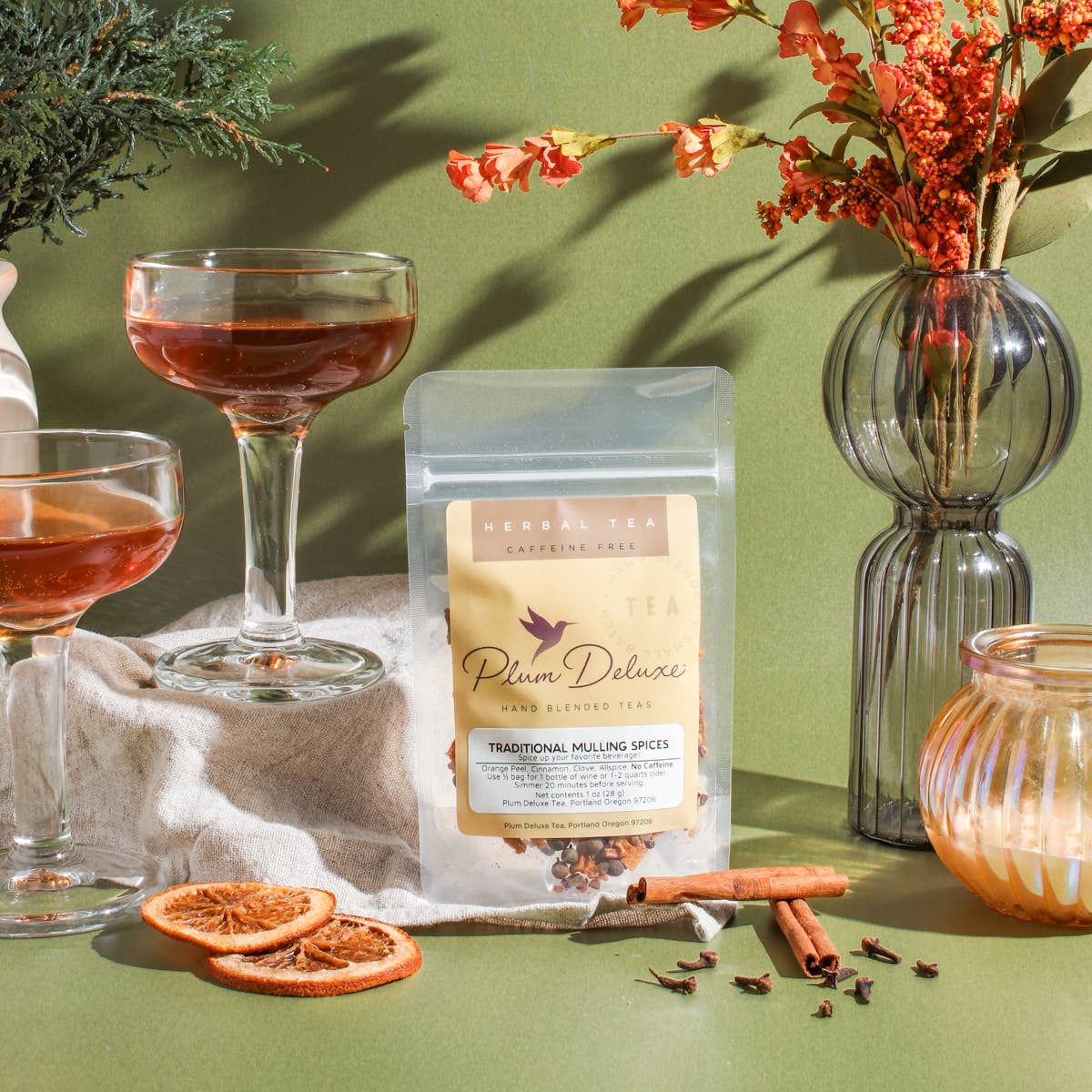 Plum Deluxe Tea - Mulling Spices - Fall & Holiday: 1oz - Fehmerling Books