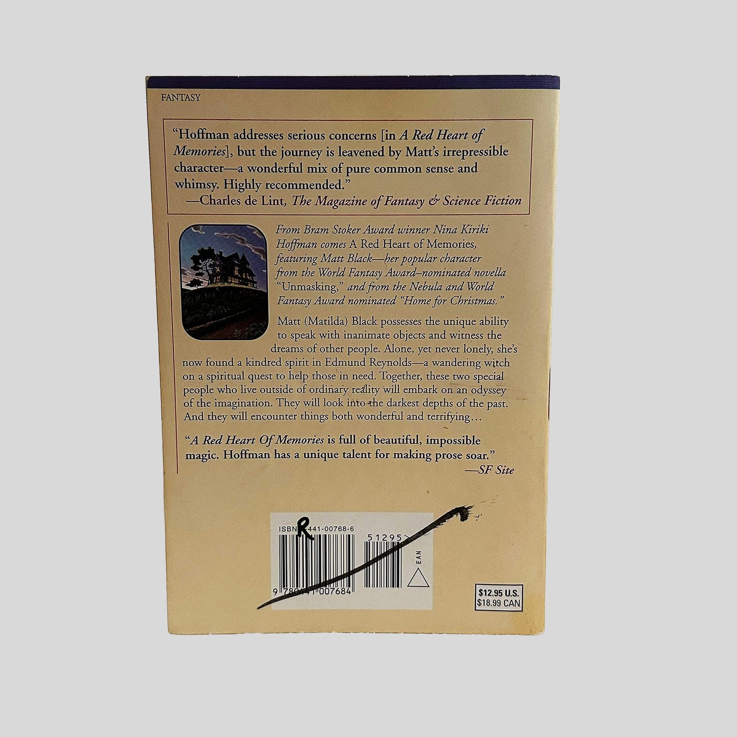 A Red Heart of Memories by Nina Kiriki Hoffman - Back Cover - Fehmerling Books