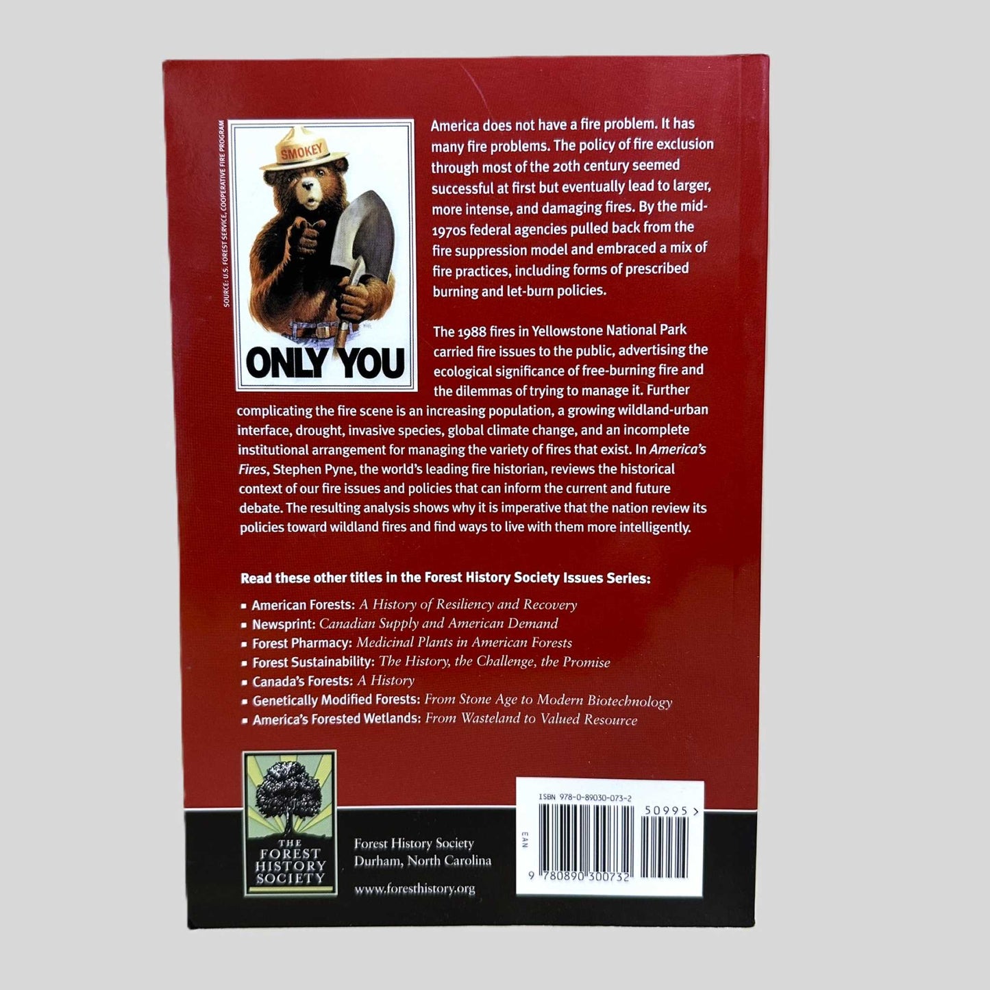 America's Fires By Stephen J. Pyne - Back Cover - Fehmerling Books