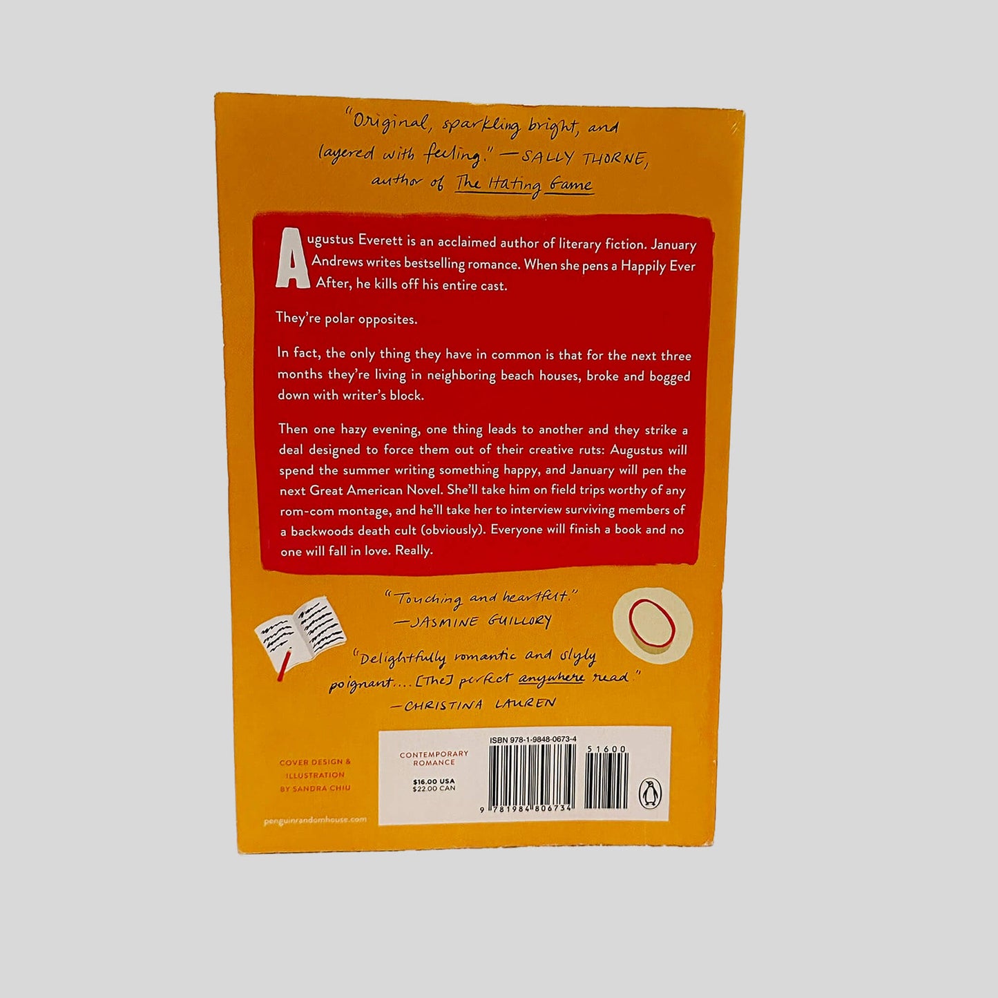Beach Read by Emily Henry - Back Cover - Fehmerling Books