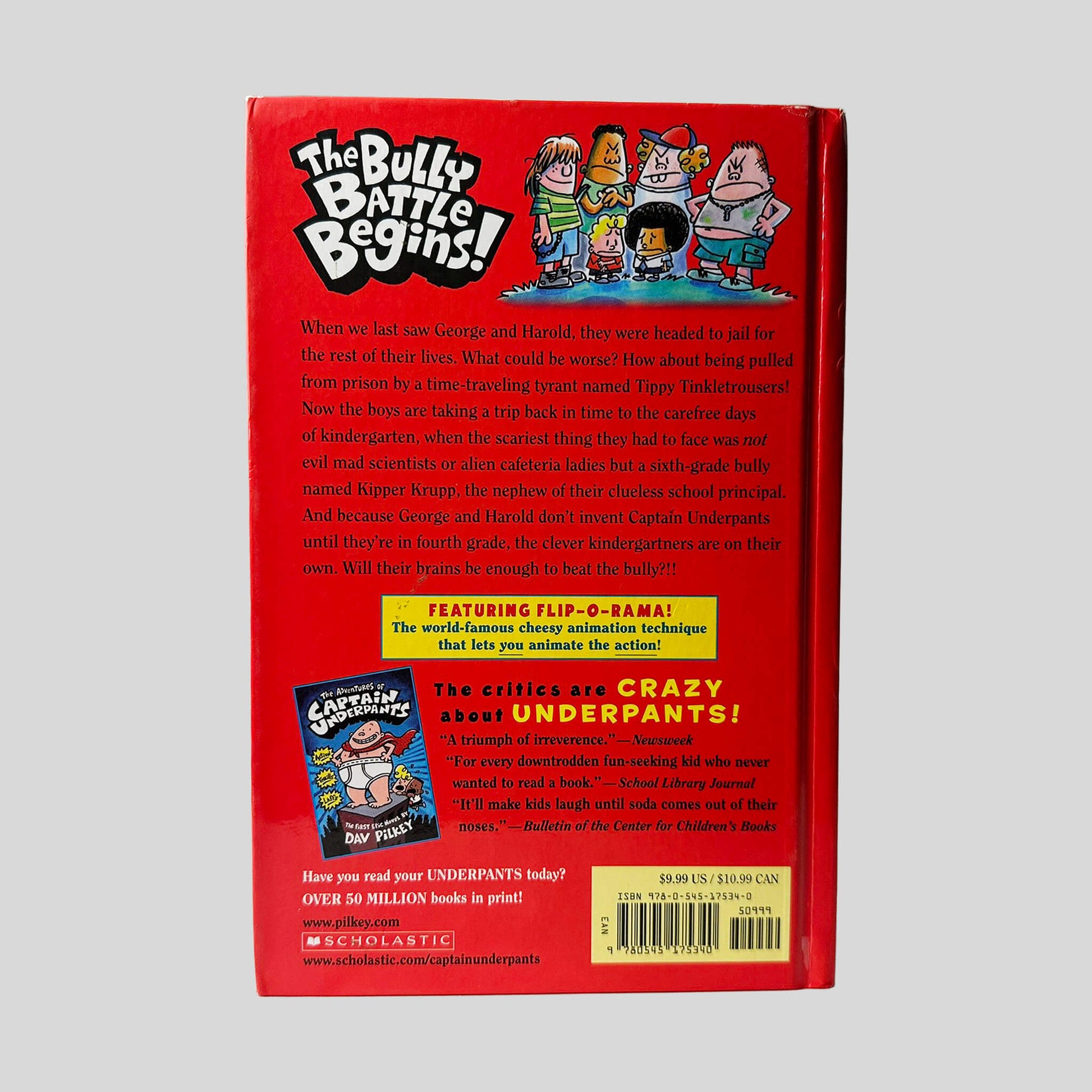 Captain Underpants and the Terrifying Return of Tippy Tinkletrousers by Dav Pilkey - Back Cover - Fehmerling Books
