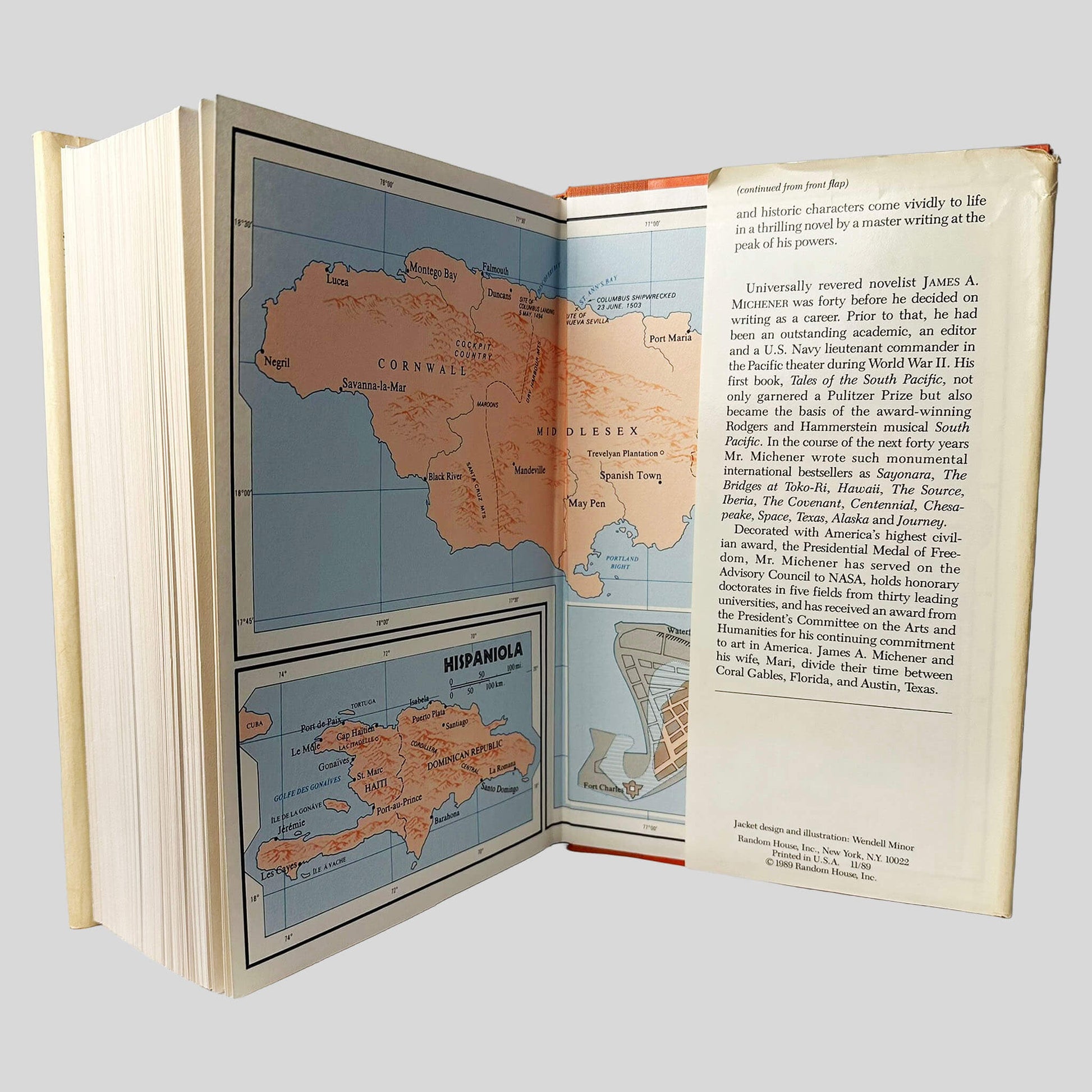 Caribbean by James A. Michener - Inside Back Cover - Fehmerling Books