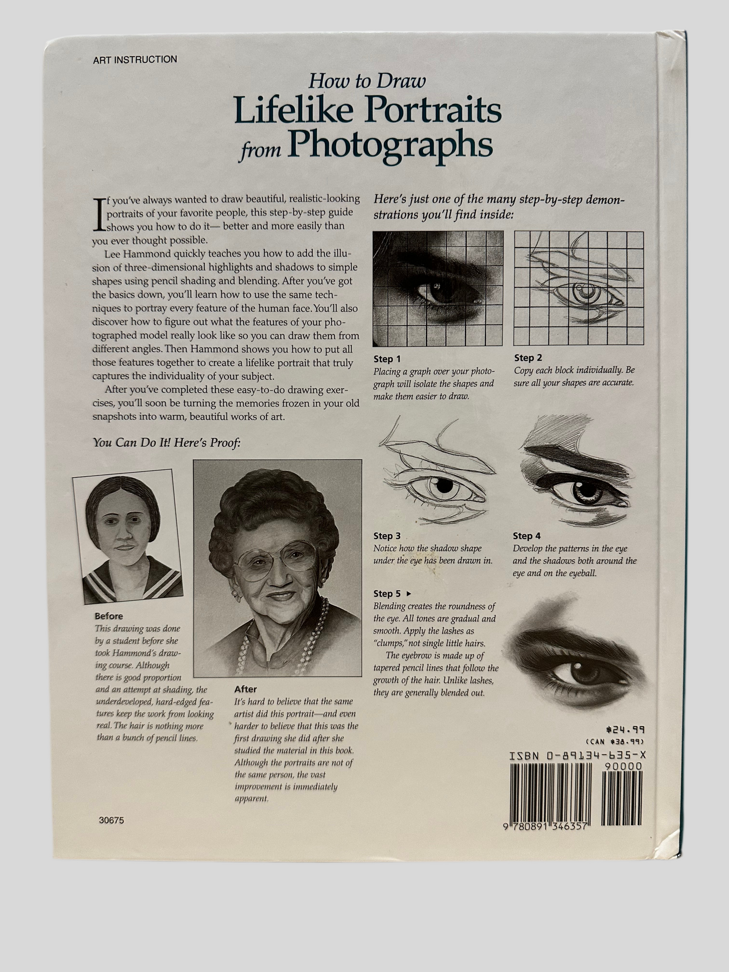 How to Draw Lifelike Portraits from Photographs by Lee Hammond - Back Cover