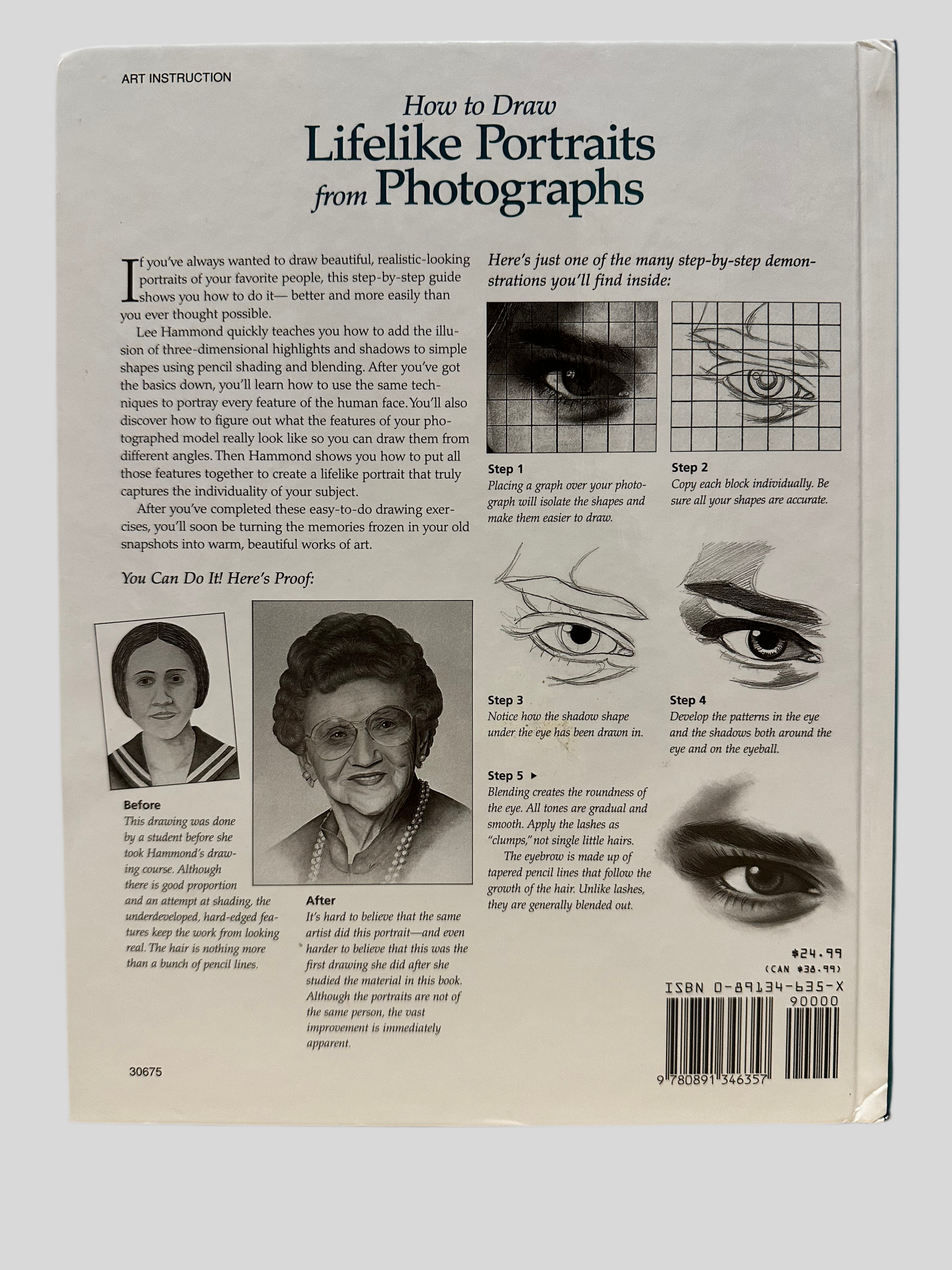 How to Draw Lifelike Portraits from Photographs by Lee Hammond - Back Cover