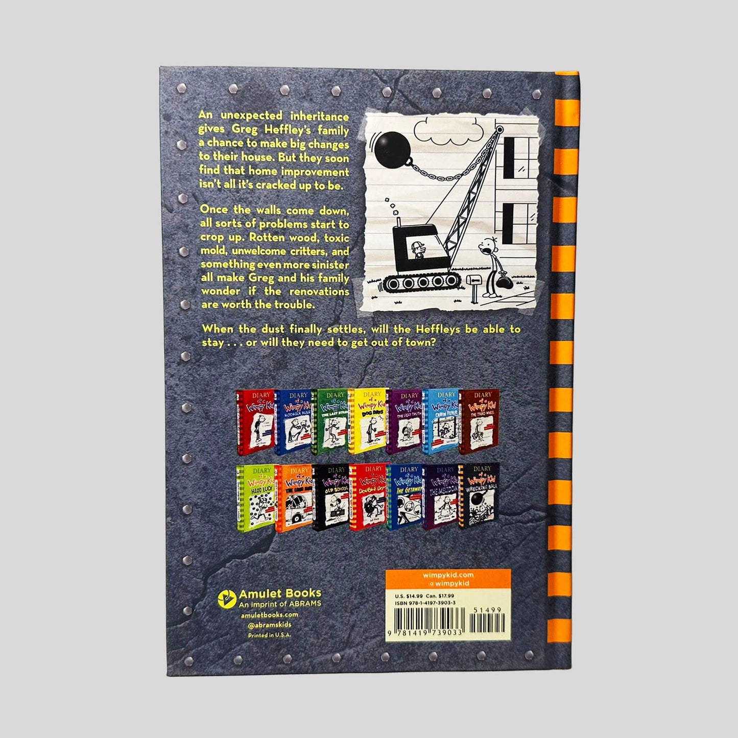 Diary of a Wimpy Kid: Wrecking Ball by Jeff Kinney - Back Cover - Fehmerling Books