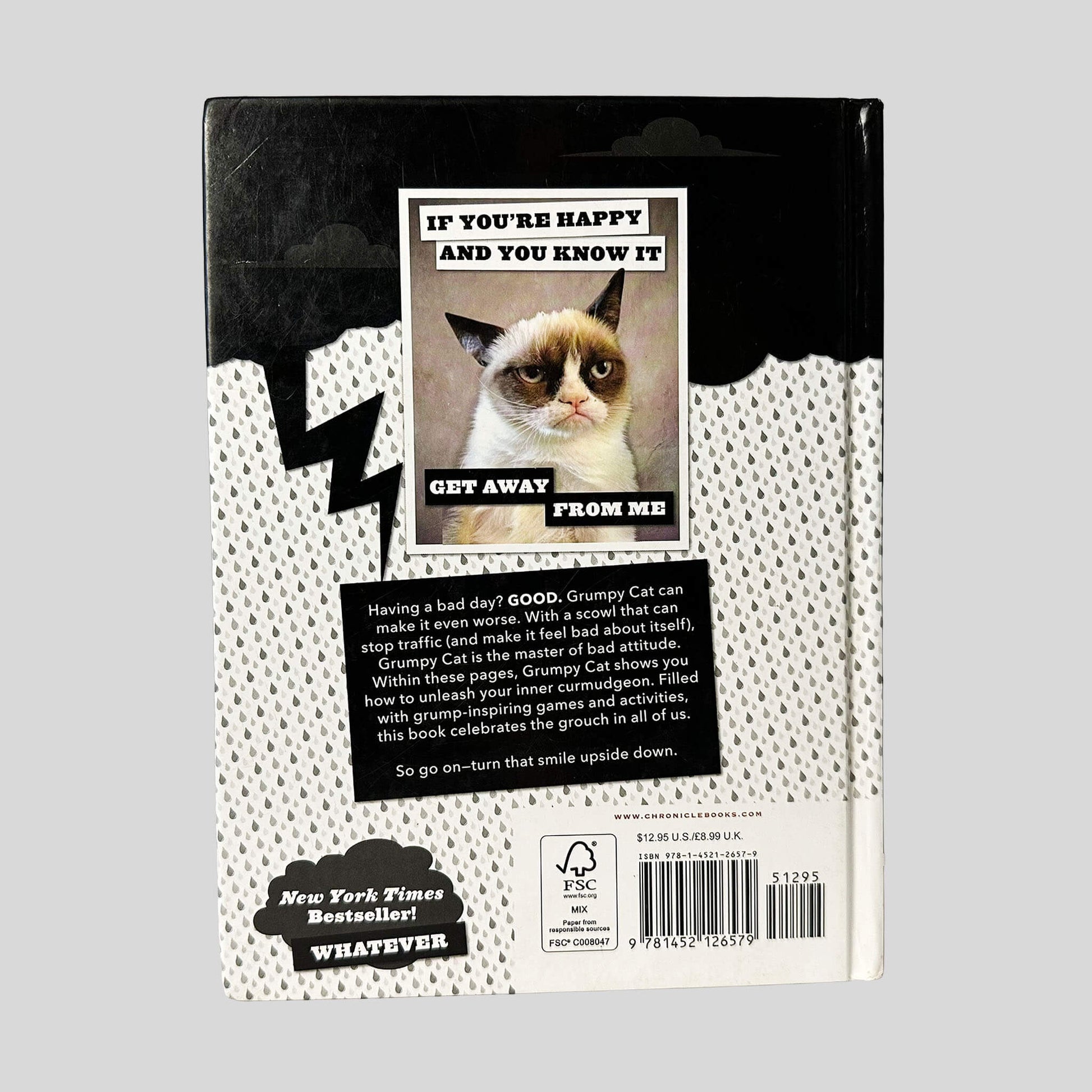 Grumpy Cat: A Grumpy Book for Grumpy Days by Chronicle Books - Back Cover - Fehmerling Books
