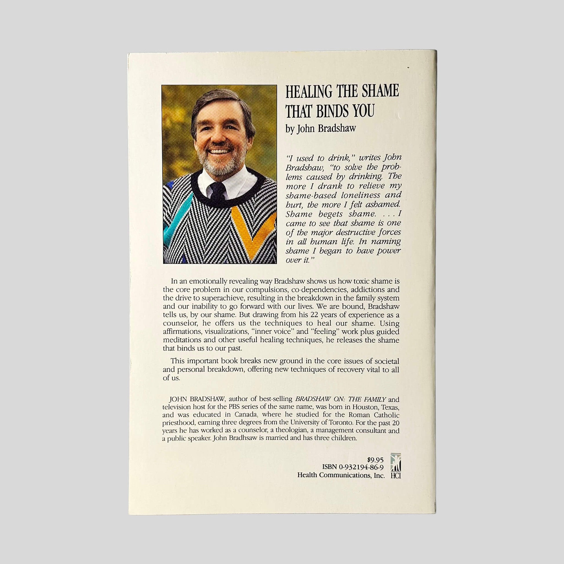 Healing The Shame That Binds You by John Bradshaw - Back Cover - Fehmerling Books