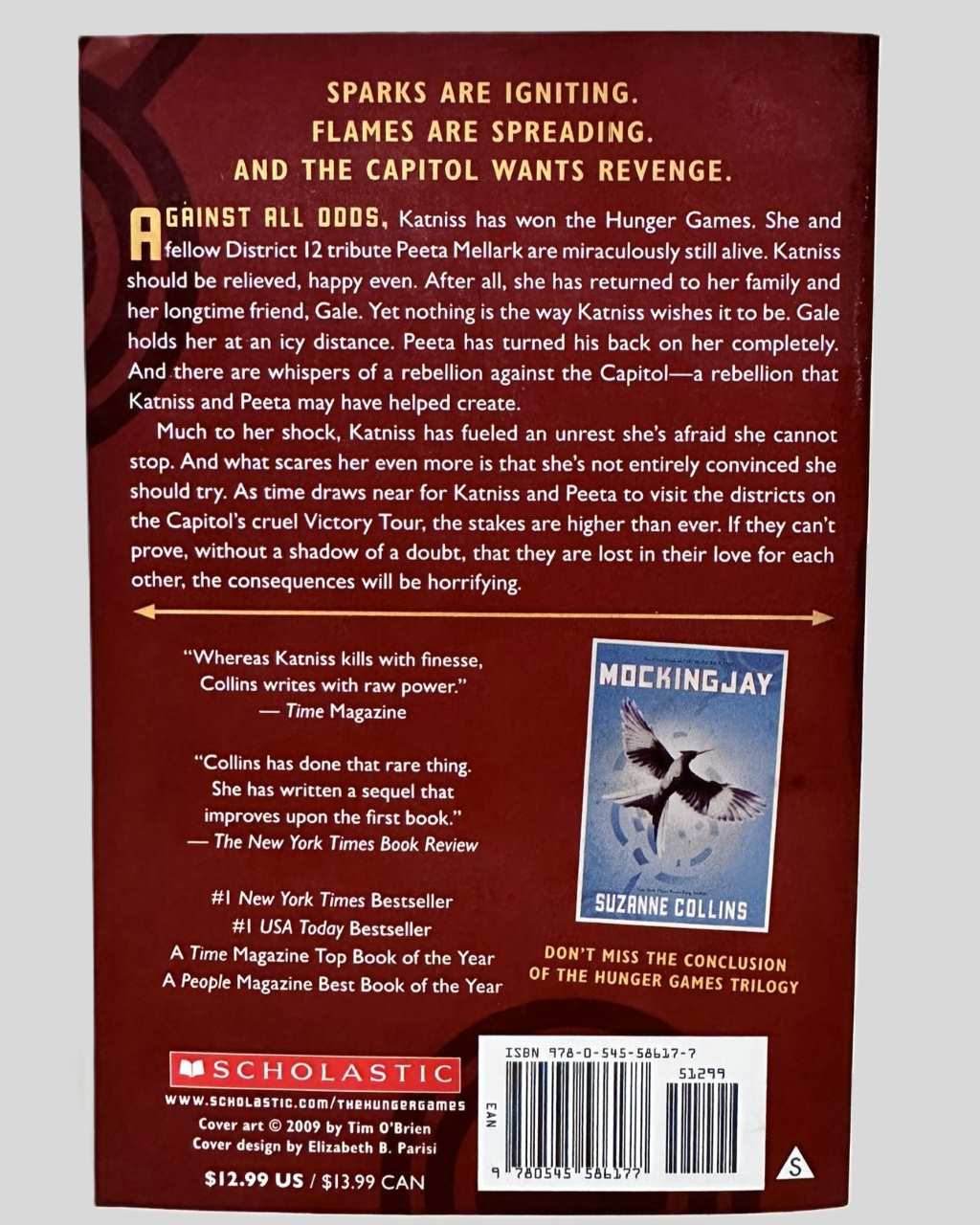 Catching Fire by Suzanne Collins - Back Cover