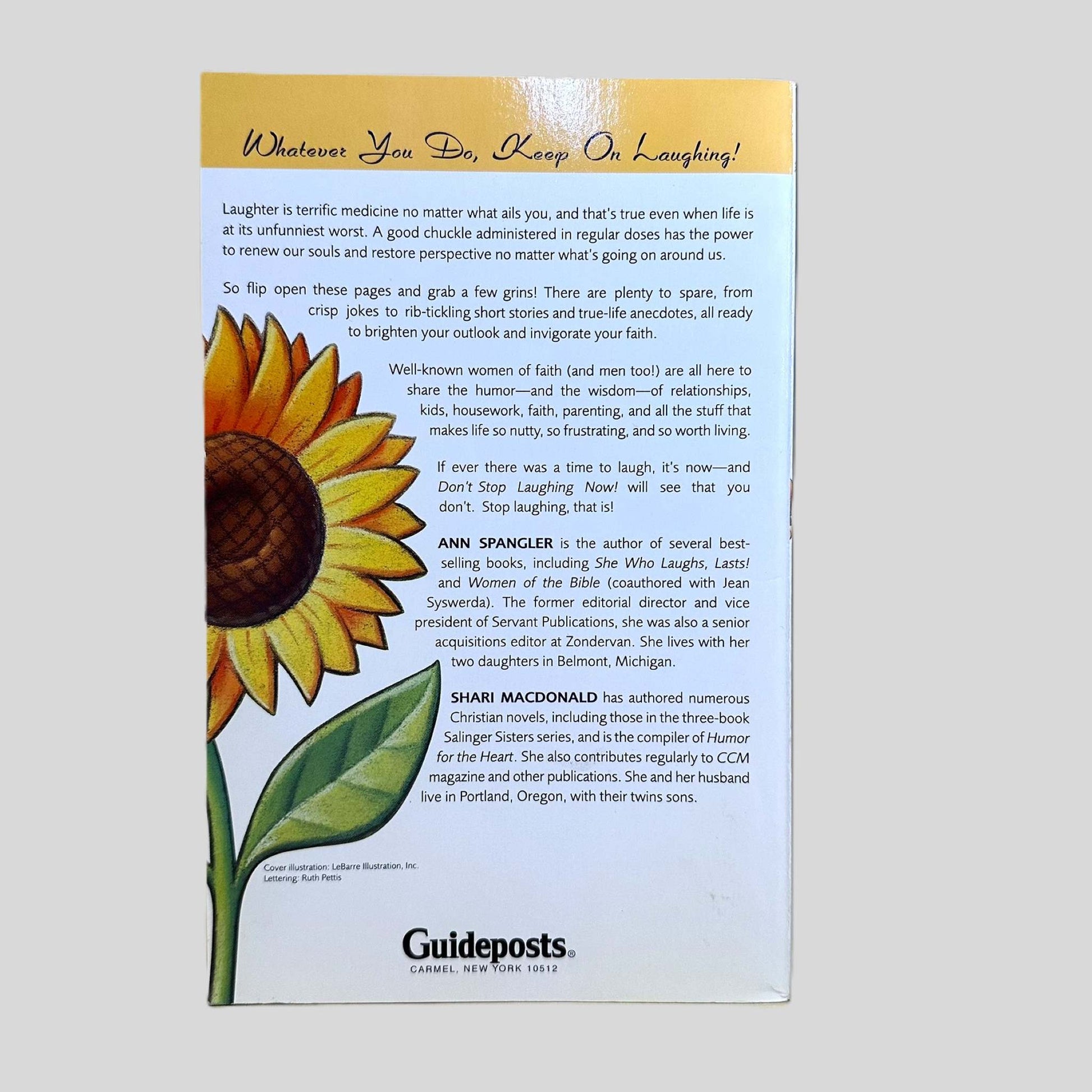 Don't Stop Laughing Now! ~ Compiled by Ann Spangler and Shari MacDonald - Back Cover