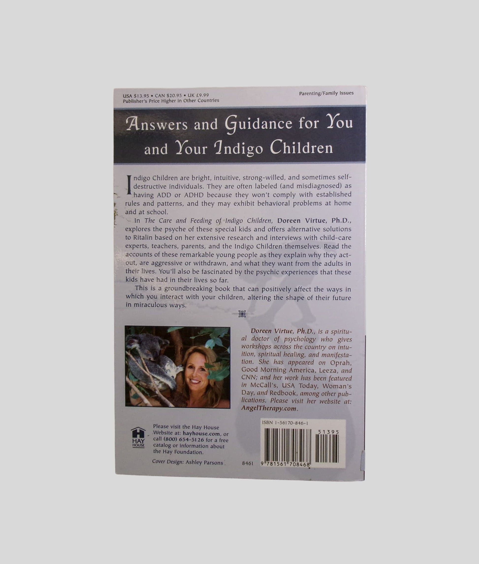 The Care And Feeding Of Indigo Children by Doreen Virtue - Back Cover - Fehmerling Books