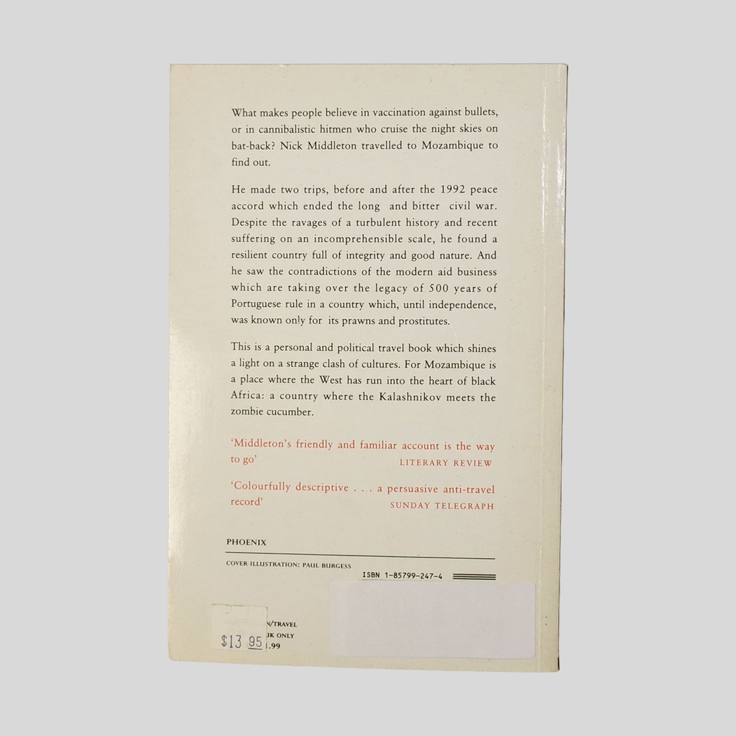 Kalashnikovs And Zombie Cucumbers by Nick Middleton - Back Cover - Fehmerling Books