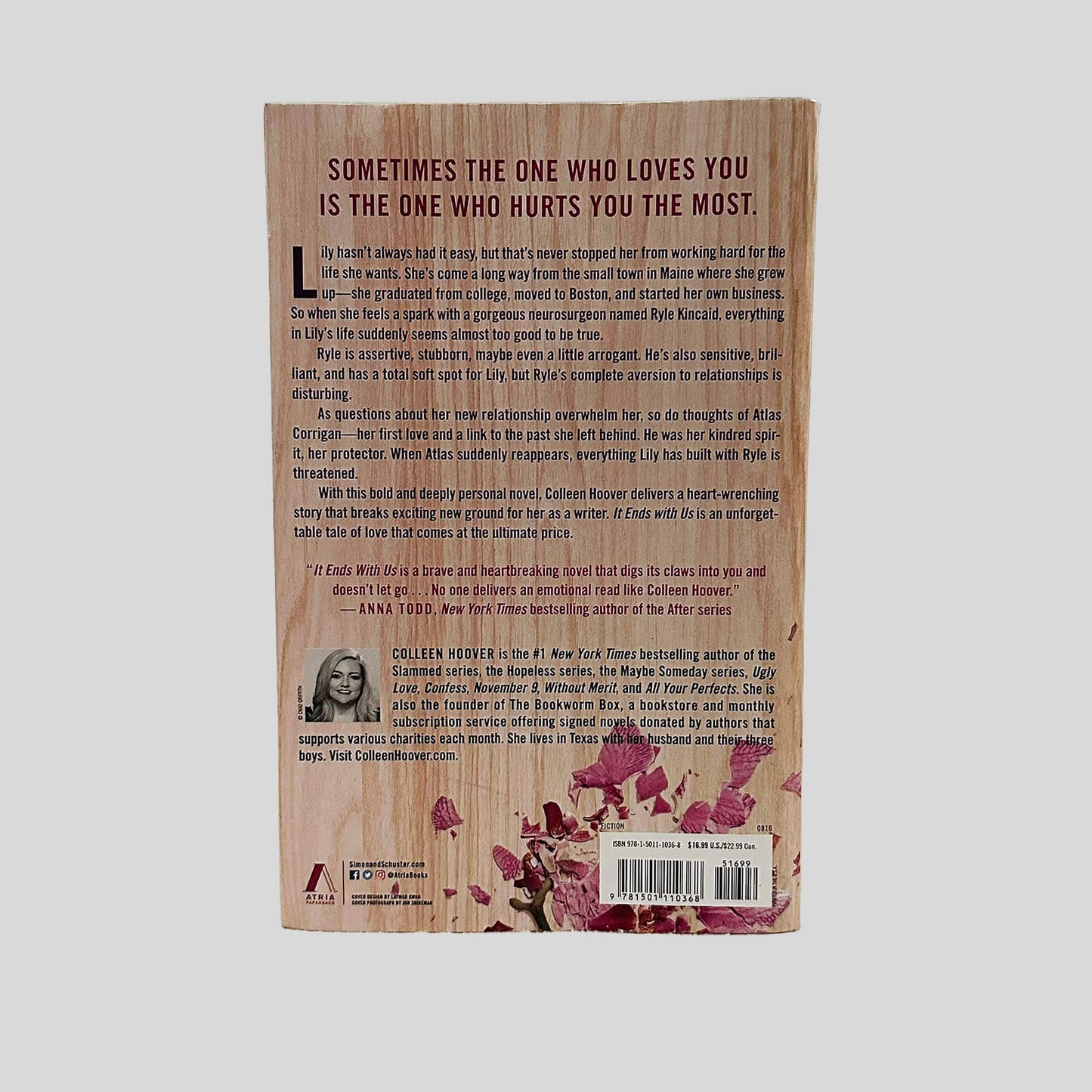It Ends With Us by Colleen Hoover - Back Cover - Fehmerling Books