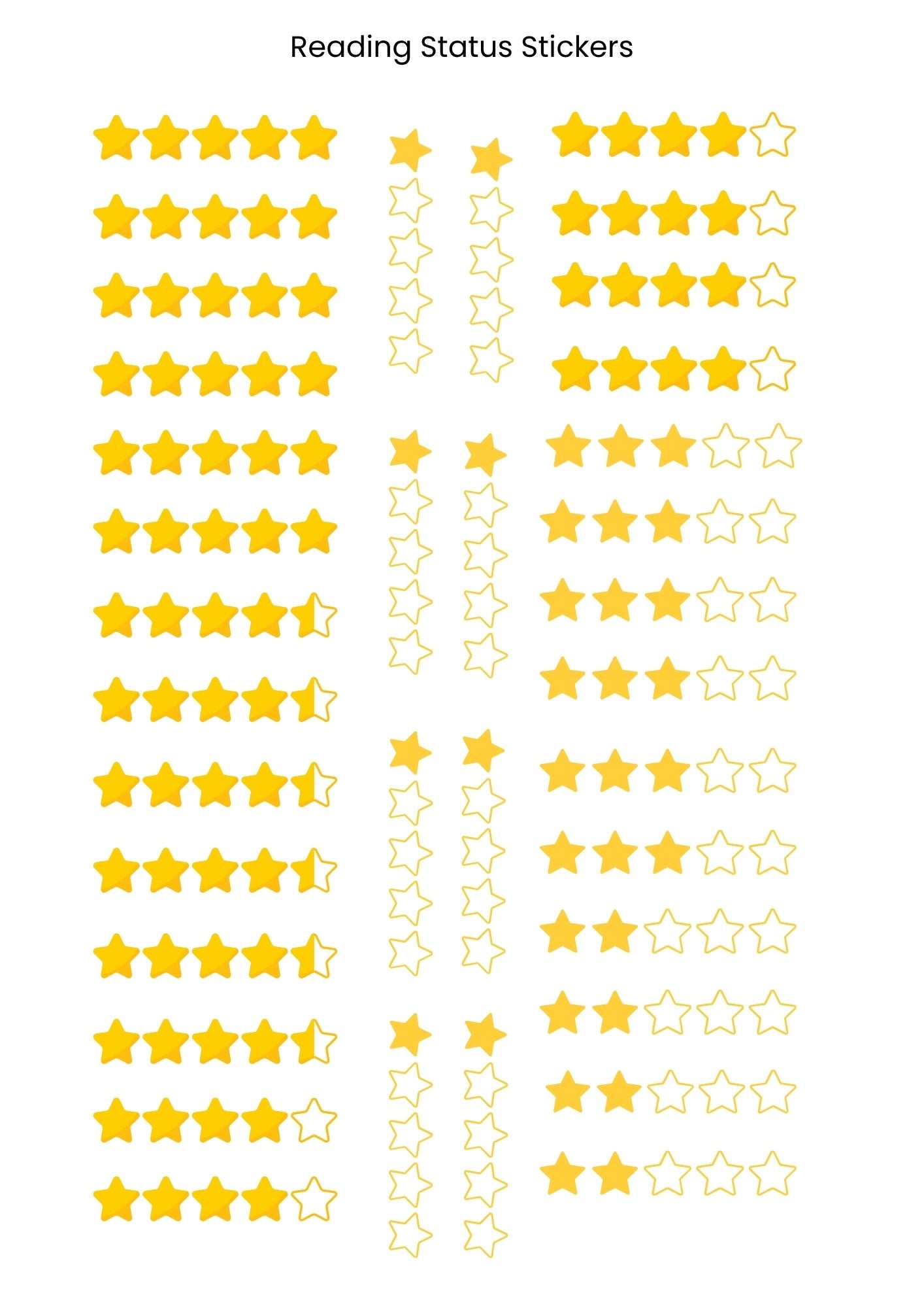 The Rose & Sage Sticker Pack | Printable Reading Status Stickers