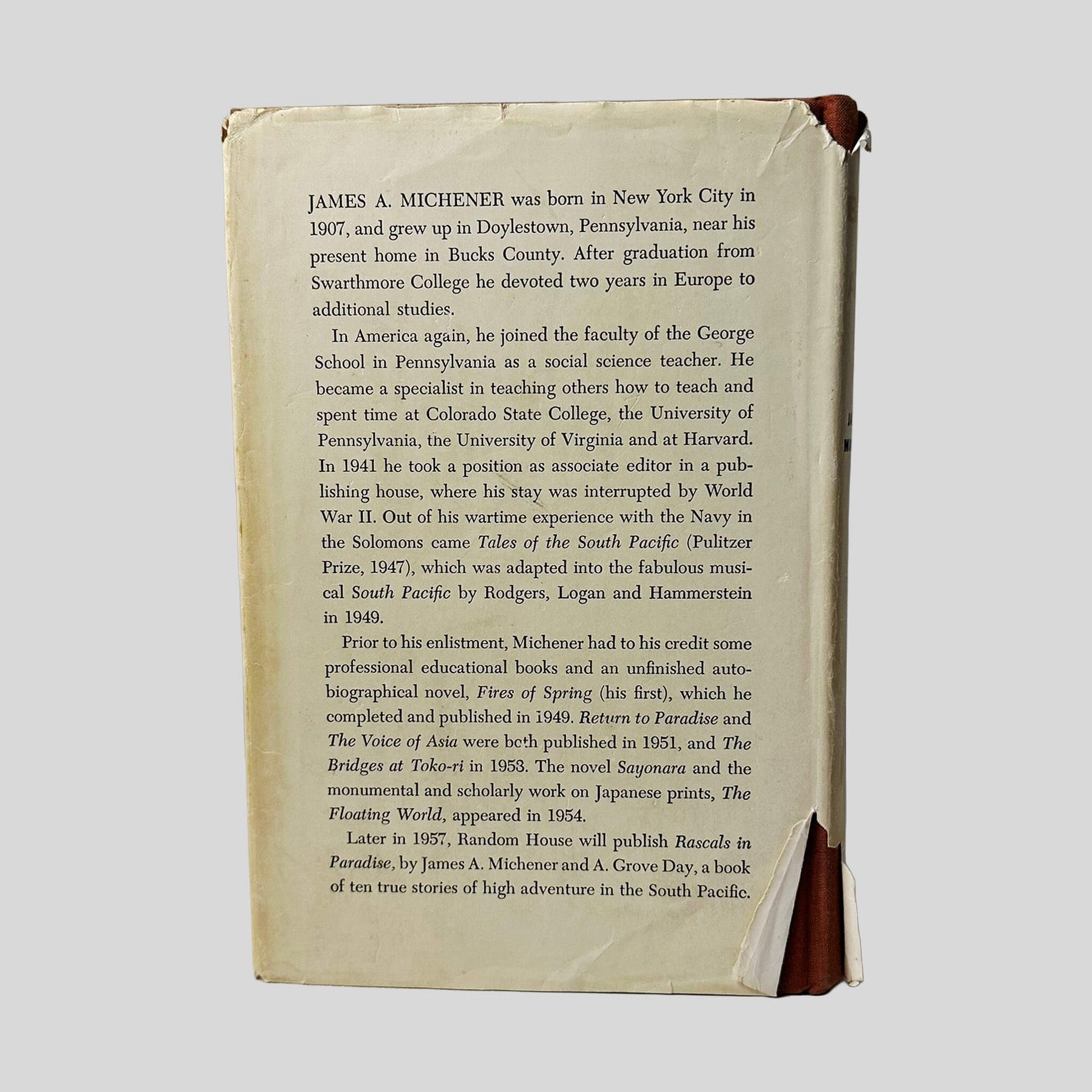 The Bridge At Andau by James A. Michener - Back Cover - Fehmerling Books