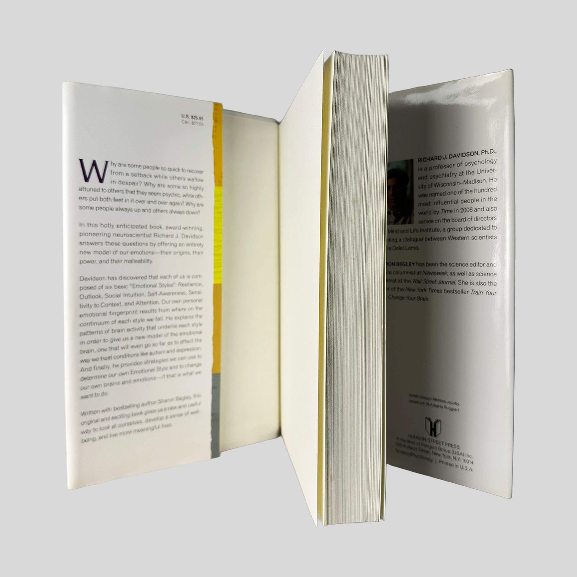 The Emotional Life of Your Brain by Richard J. Davidson, PHD with Sharon Begley - Inside Front Cover - Fehmerling Books