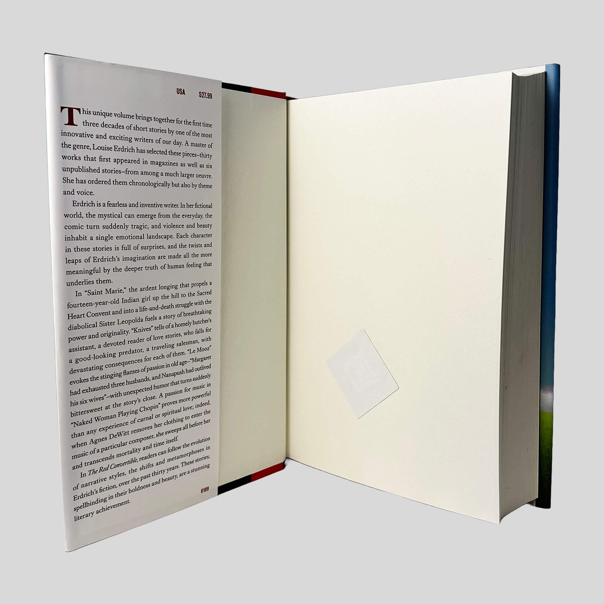 The Red Convertible by Louise Erdrich - Inside Front Cover - Fehmerling Books