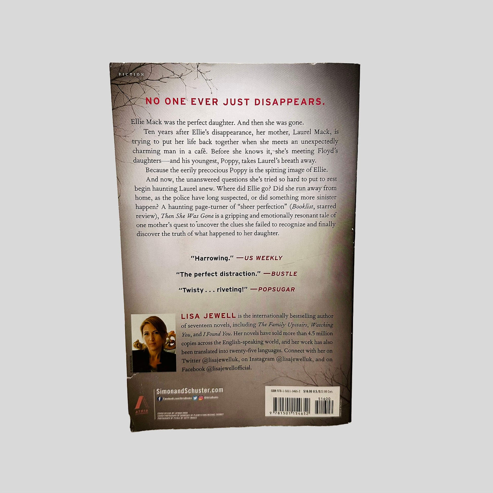 Then She Was Gone by Lisa Jewell -Back Cover - Fehmerling Books