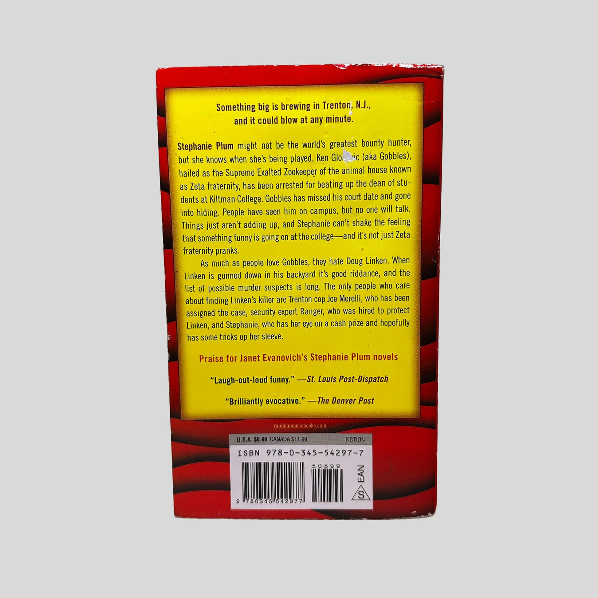 Tricky Twenty-Two by Janet Evanovich - Back Cover - Fehmerling Books