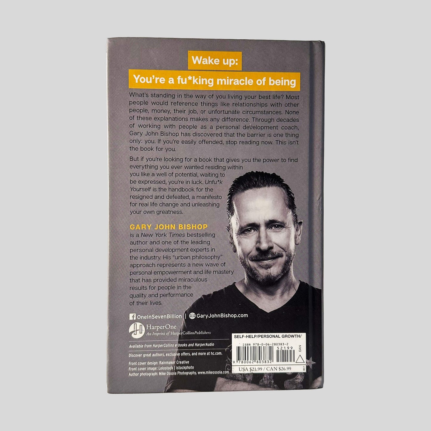 Unfu*k Yourself by Gary John Bishop - Back Cover - Fehmerling Books