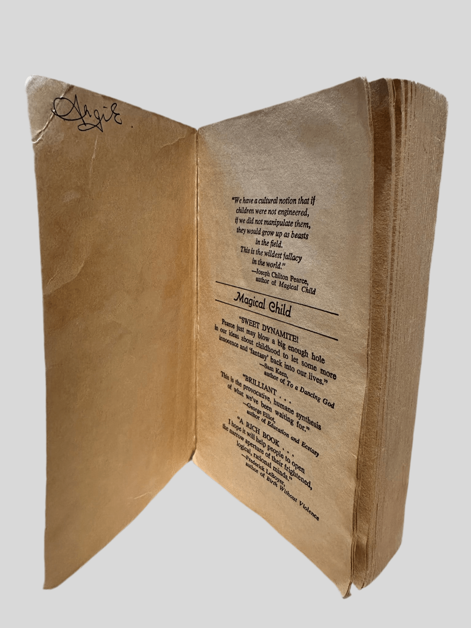 Magical Child by Joseph Chilton Pearce - Cover