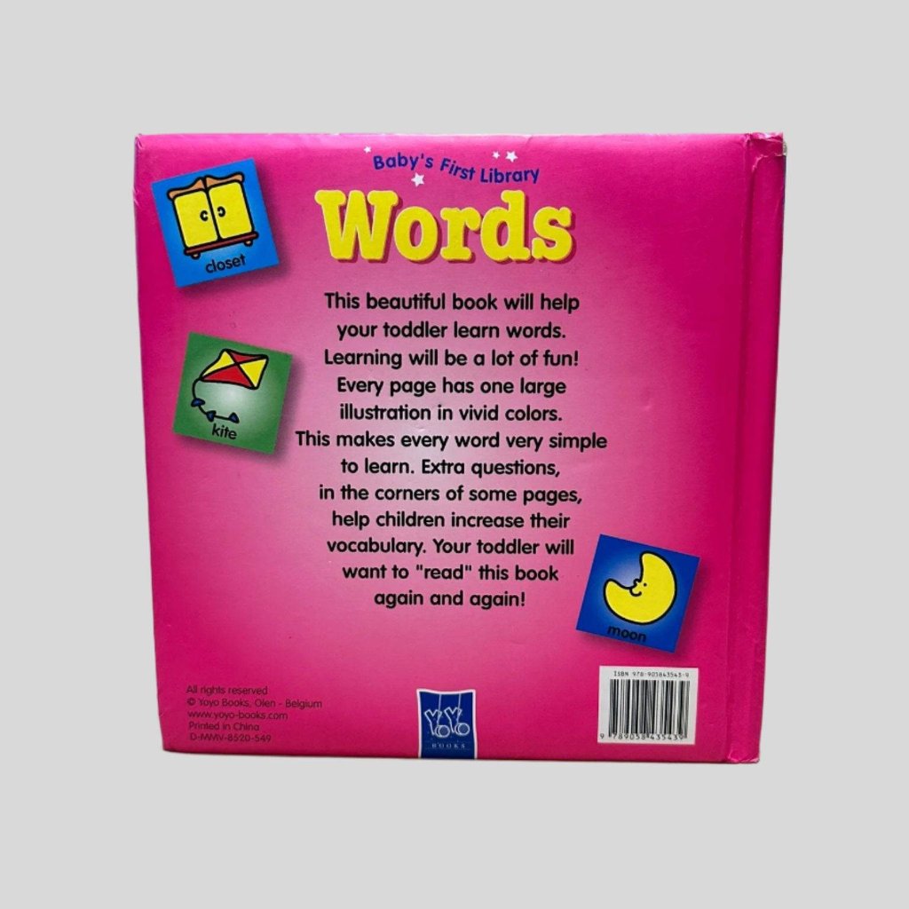 Baby's First Library Words - Back Cover