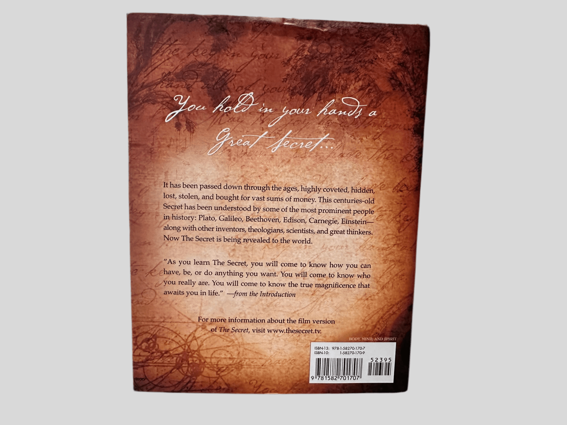 The Secret by Rhonda Byrne - Back Cover