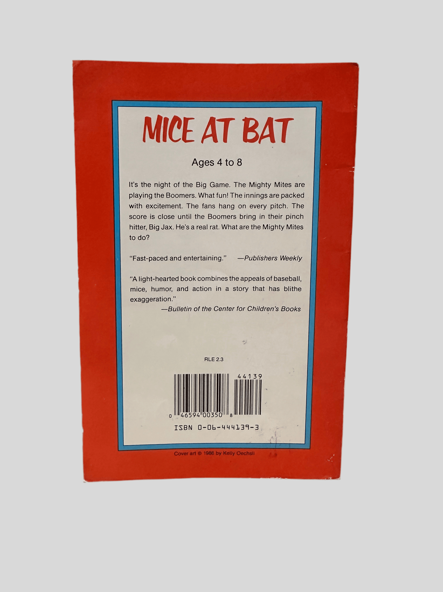 Mice at Bat by Kelly Oechsli - Back Cover