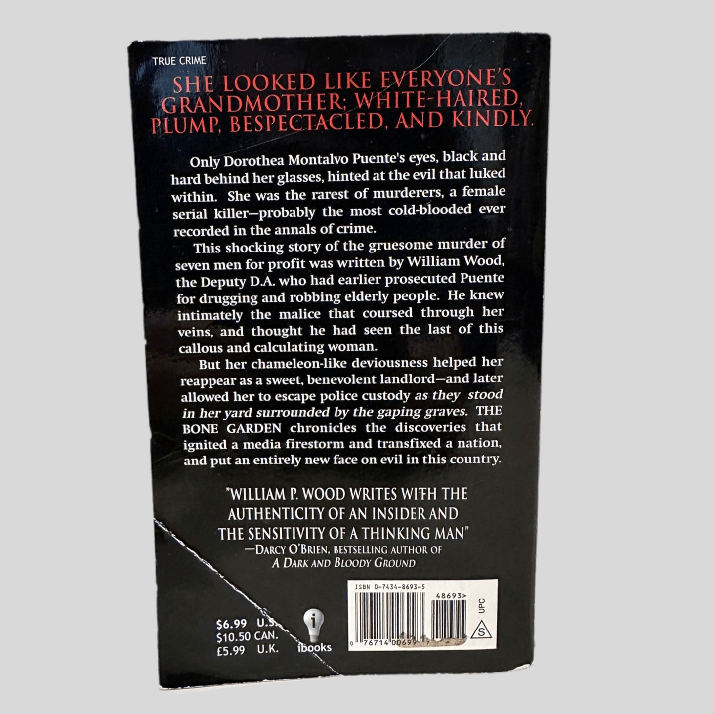 The Bone Garden by William P. Wood - Back Cover