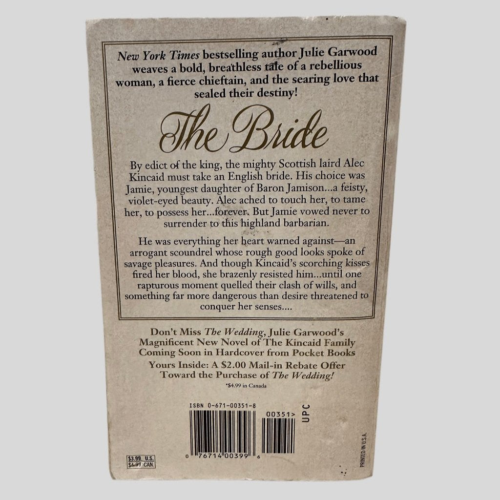 The Bride by Julie Garwood - Back Cover