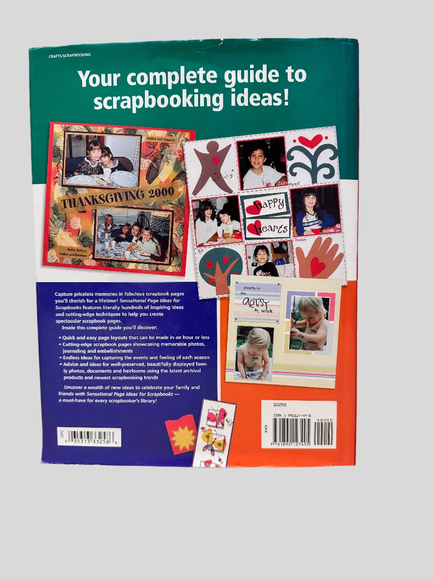 Sensational Page Ideas for Scrapbooks - Back Cover