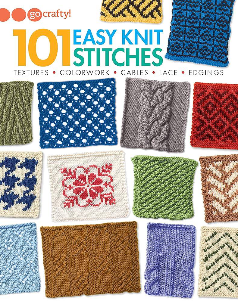 101 Easy Knit Stitches: Textures, Colorwork, Cables, Lace, Edgings - Front Cover