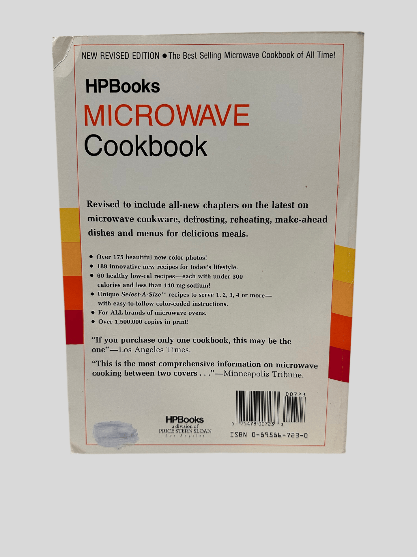 Microwave Cookbook by Pat Jester - Back Cover