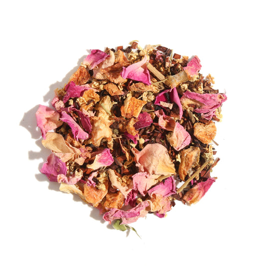 Plum Deluxe Tea - Evening in the Garden Elderflower Rose Lemon Herbal Tea: 1 oz