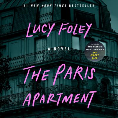Book cover of 'The Paris Apartment' by Lucy Foley with a building in the background.