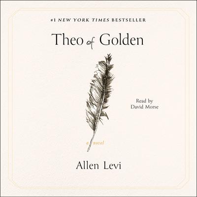 Book cover of 'Theo of Golden' by Allen Levi with a feather illustration on a white background.