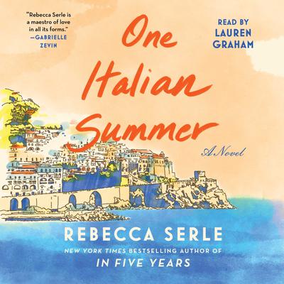 Book cover of 'One Italian Summer' with coastal illustration and author's name.