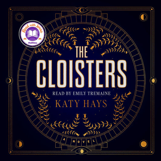 Book cover of 'The Cloisters' with decorative elements and text.