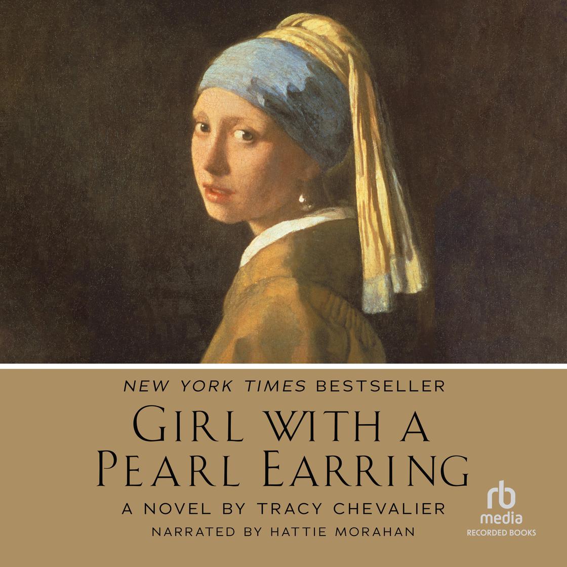Book cover of 'Girl with a Pearl Earring' by Tracy Chevalier, featuring a classical painting of a woman with a pearl earring.