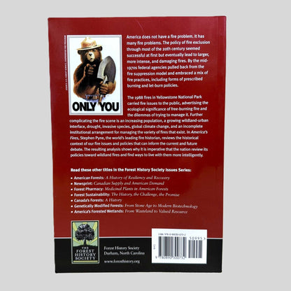 America's Fires By Stephen J. Pyne - Back Cover - Fehmerling Books
