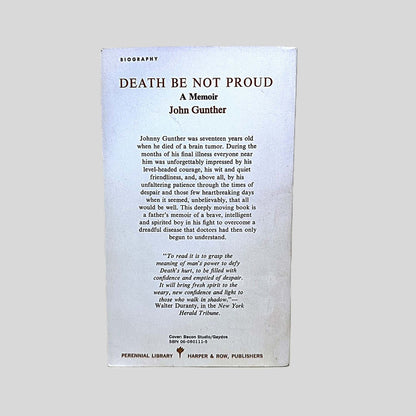 Death Be Not Proud by John Gunther