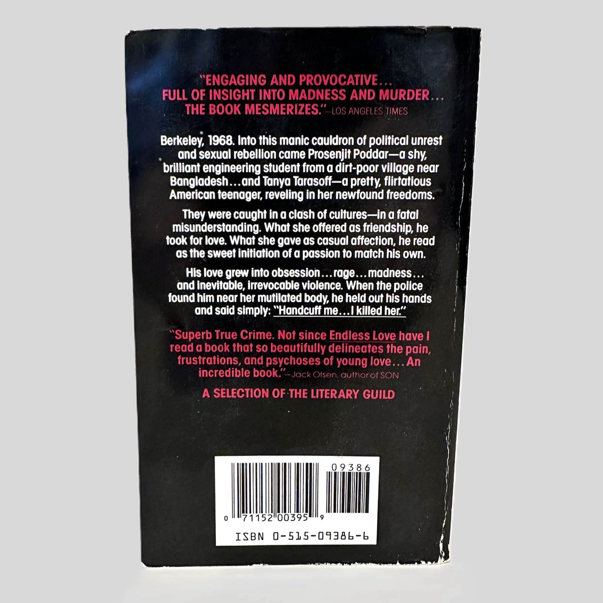 Back cover view of Bad Karma by Deborah Blum centered on a neutral light gray background. 