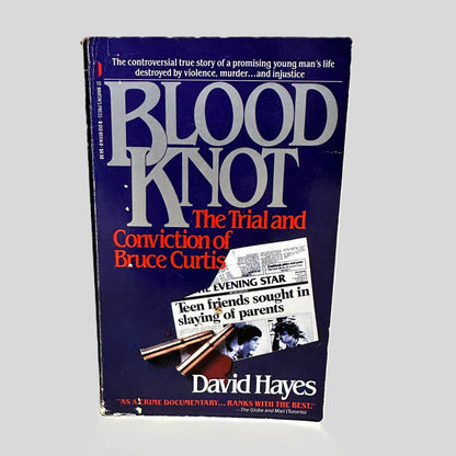 Front cover view of Blood Knot by David Hayes centered on a neutral light gray background. 