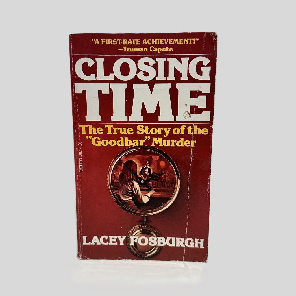 Front cover view of Closing Time by Lacey Fosburgh centered on a neutral light gray background. 