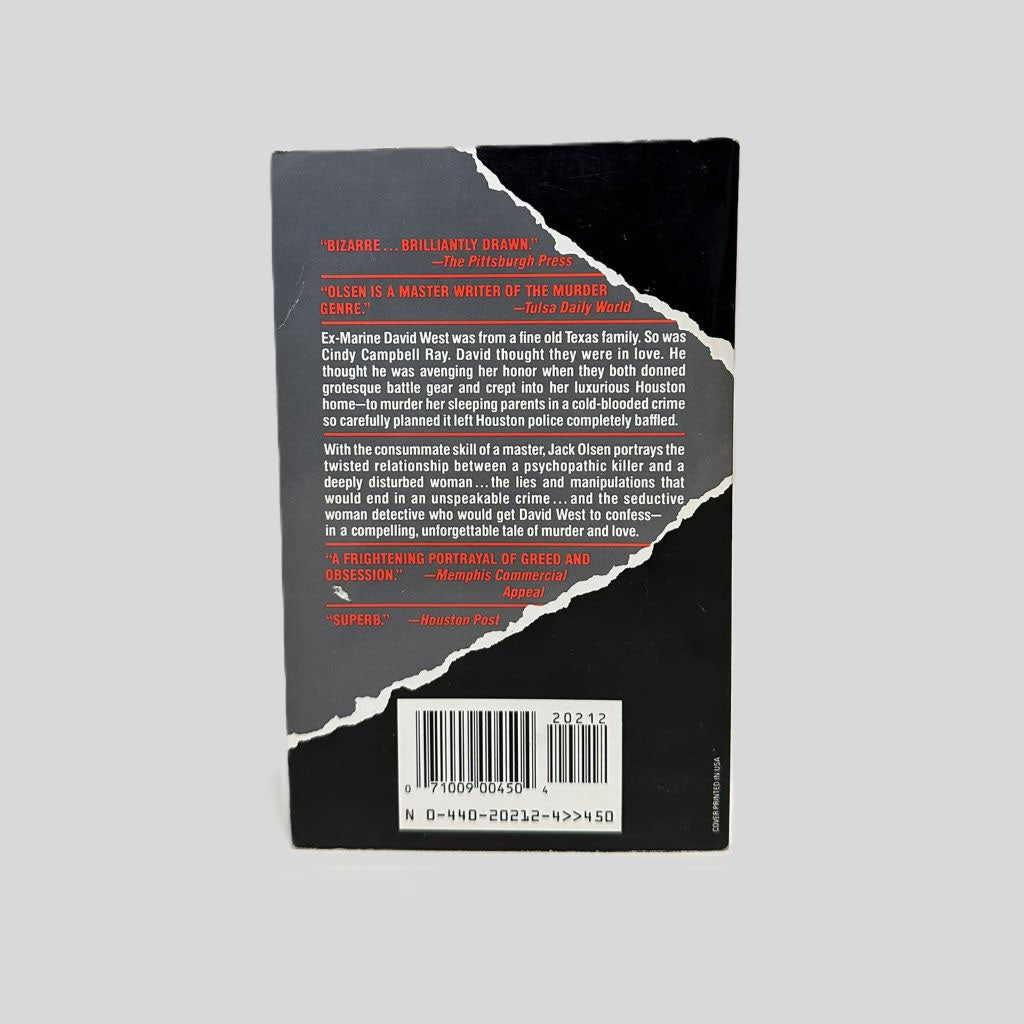 Back cover view of Cold Kill by Jack Olsen centered on a neutral light gray background. 