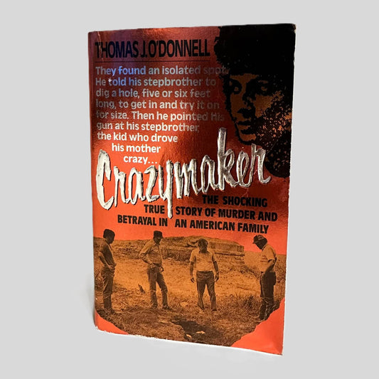 Front cover view of Crazymaker by Thomas J. O'Donnell centered on a neutral light gray background. 