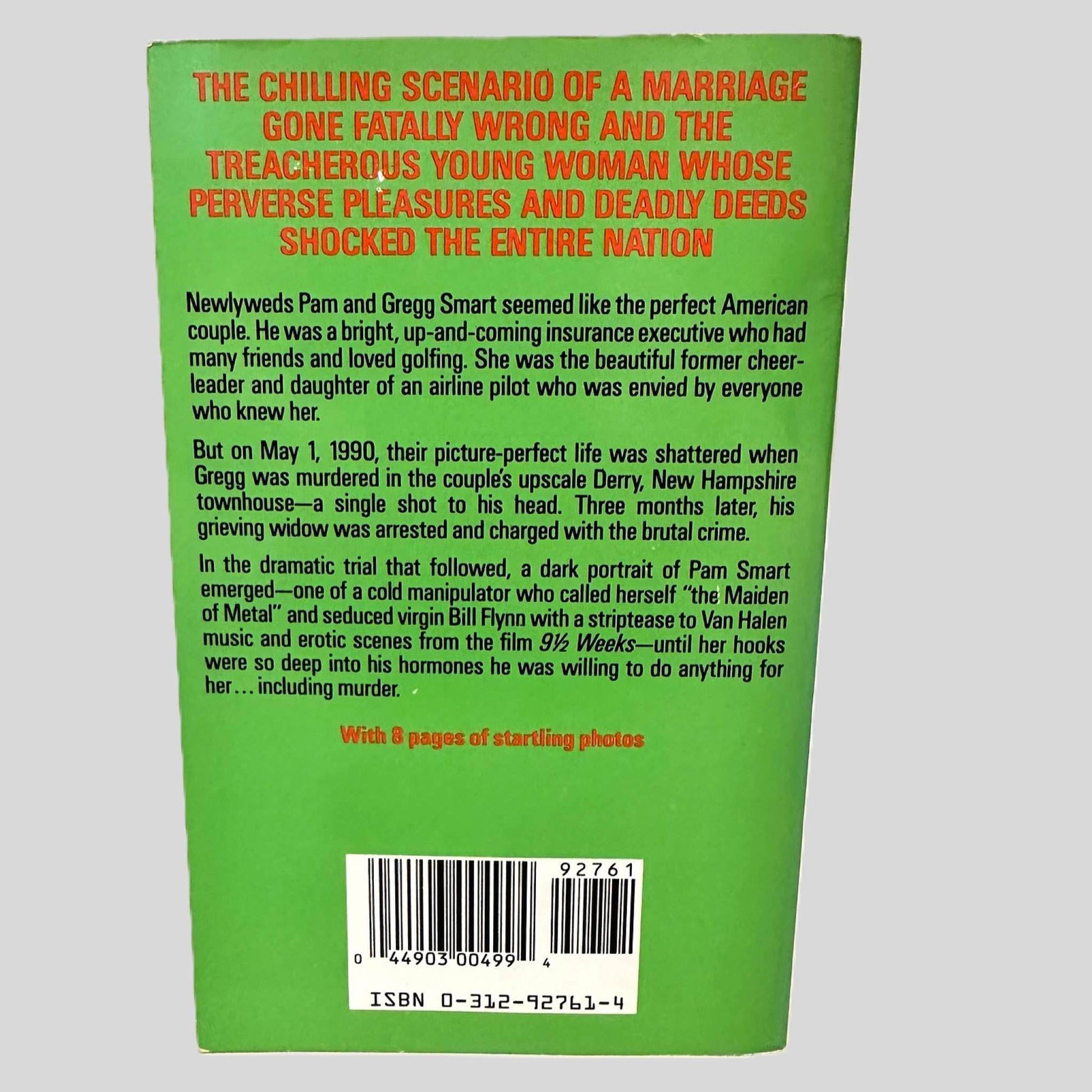 Back cover view of Deadly Lessons by Ken Englade centered on a neutral light gray background. 