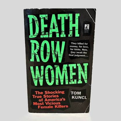 Front cover view of Death Row Women by Tom Kuncl centered on a neutral light gray background.