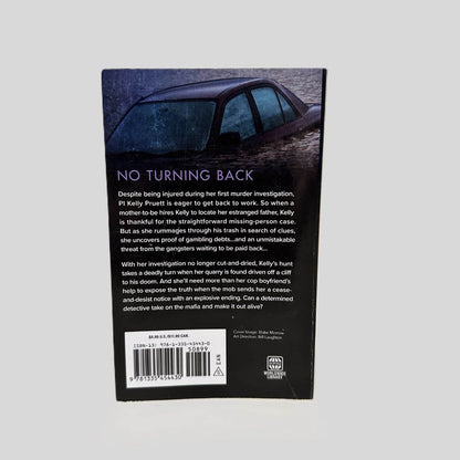 Back cover view of Denied by Mary Keliikoa centered on a neutral light gray background. 