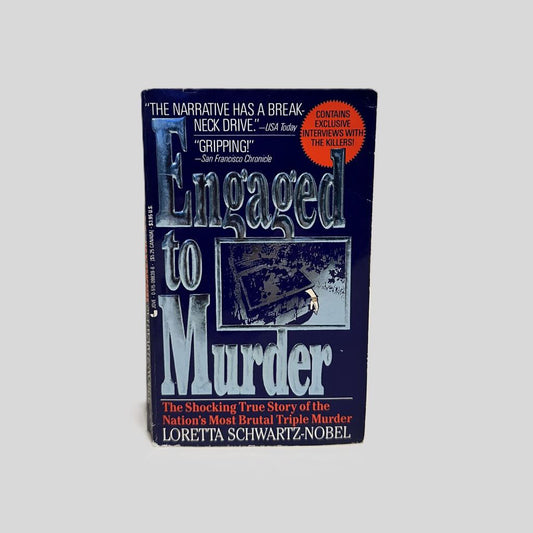 Front cover view of Engaged To Murder by Loretta Schwartz-Nobel centered on a neutral light gray background. 