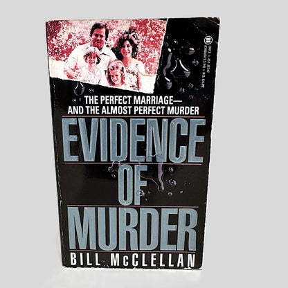 Front cover view of Evidence of Murder by Bill McClellan centered on a neutral light gray background. 